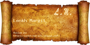 Lenkh Margit névjegykártya
